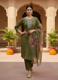 Rayon Slub 3 Piece Suit D3P-22