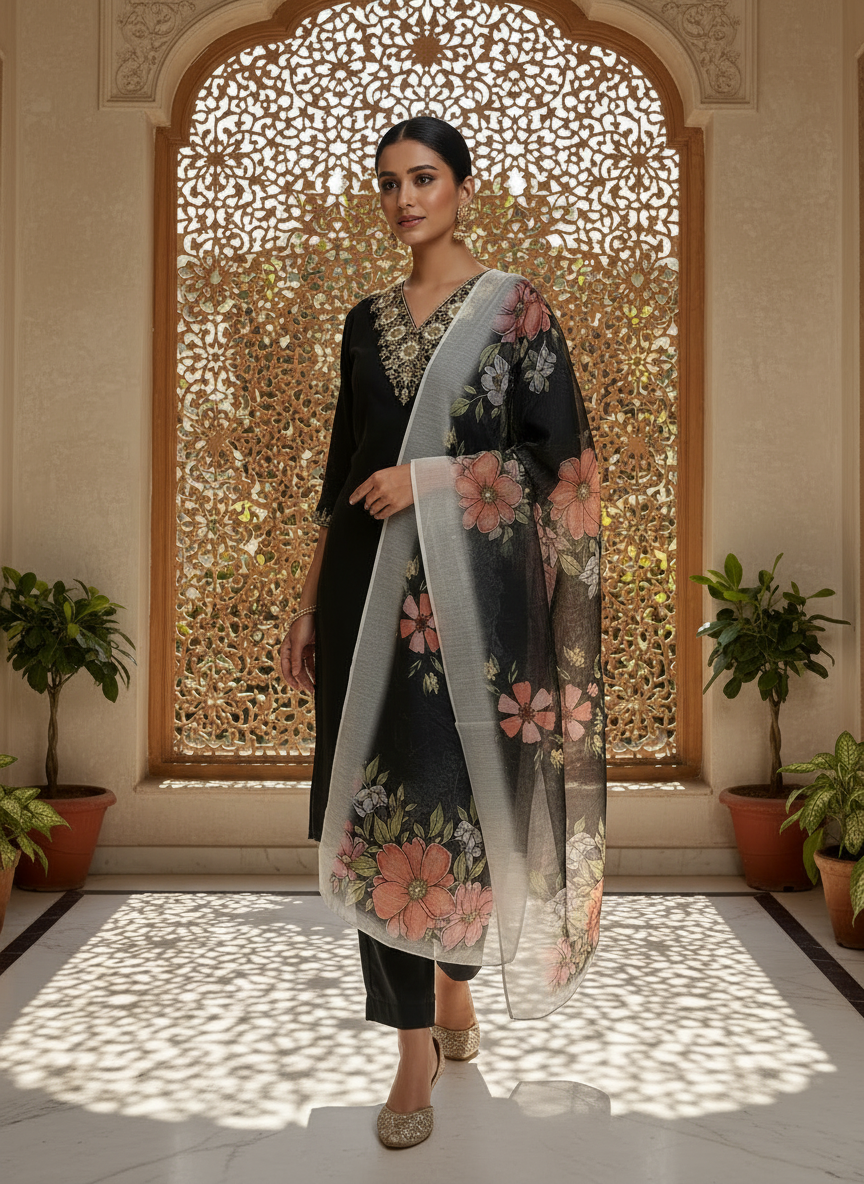 Rayon Slub 3 Piece Suit D3P-28