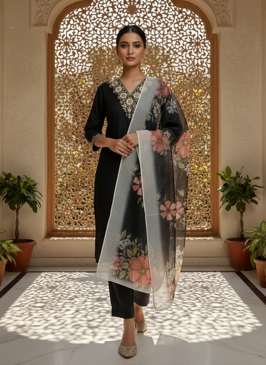 Rayon Slub 3 Piece Suit D3P-28