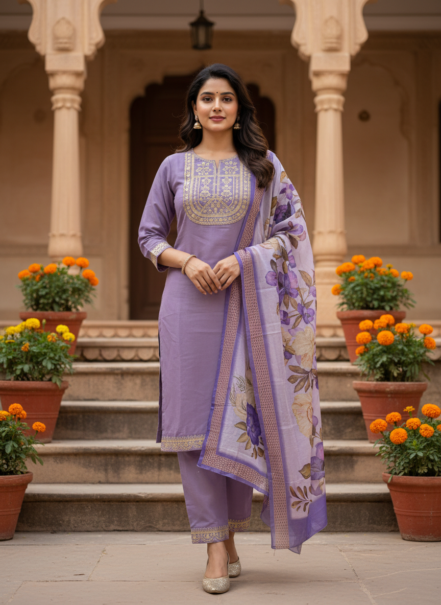 Rayon Slub 3 Piece Suit D3P-11